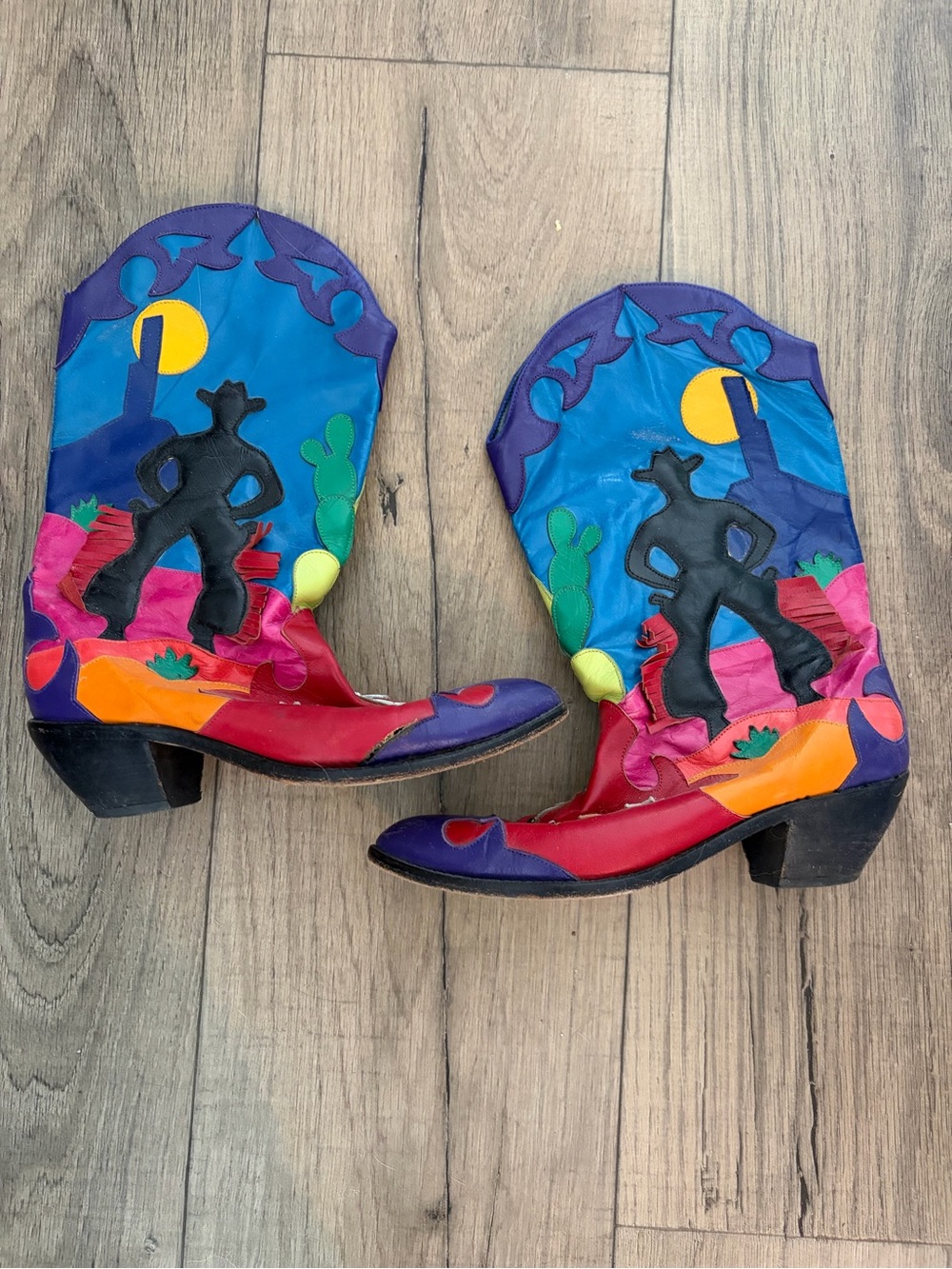 Women’s Multi-Color Leather Cowboy Boots
